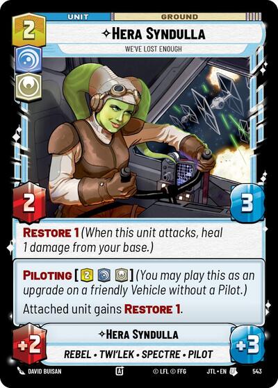 Hera Syndulla - We've Lost Enough - 543 - Uncommon (Foil) - Jump to Lightspeed