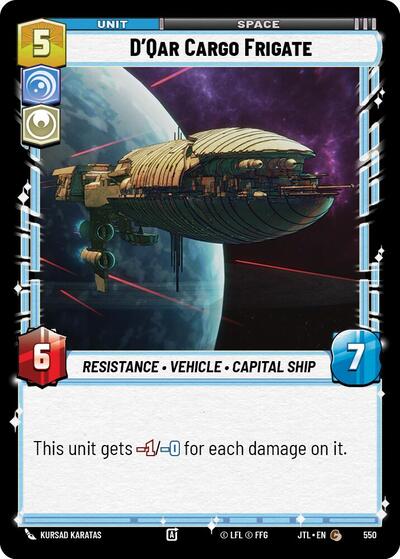 D'Qar Cargo Frigate - 550 - Common (Foil) - Jump to Lightspeed
