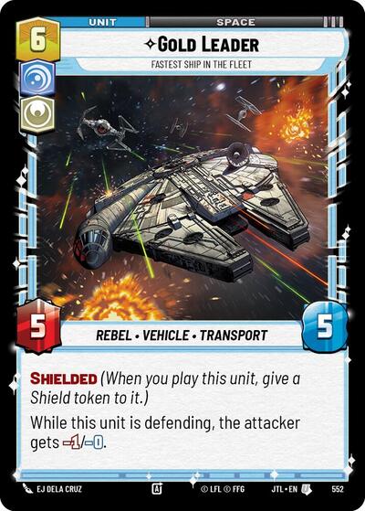 Gold Leader - Fastest Ship in the Fleet - 552 - Uncommon (Foil) - Jump to Lightspeed