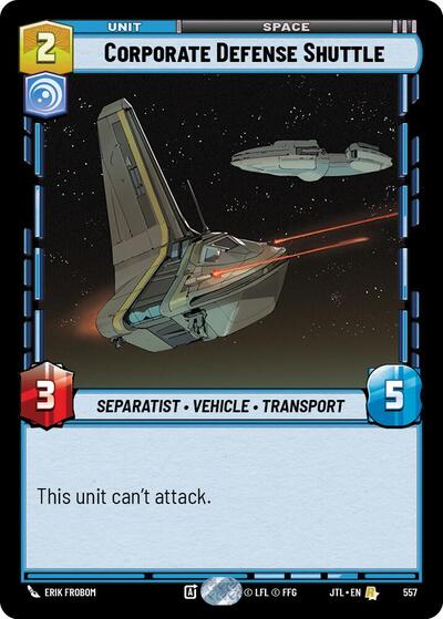 Corporate Defense Shuttle - 557 - Rare (Foil) - Jump to Lightspeed