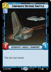 Corporate Defense Shuttle - 557 - Rare (Foil) - Jump to Lightspeed