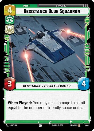 Resistance Blue Squadron - 600 - Common (Foil) - Jump to Lightspeed