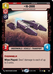 IG-2000 - Assassin's Aggressor - 638 - Rare (Foil) - Jump to Lightspeed