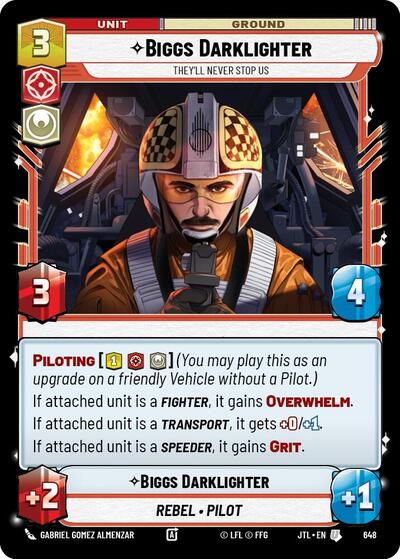 Biggs Darklighter - They'll Never Stop Us - 648 - Uncommon (Foil) - Jump to Lightspeed