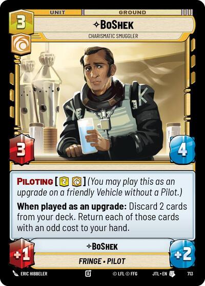 BoShek - Charismatic Smuggler - 713 - Uncommon (Foil) - Jump to Lightspeed