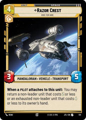 Razor Crest - Ride For Hire - 721 - Uncommon (Foil) - Jump to Lightspeed