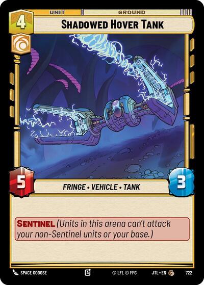 Shadowed Hover Tank - 722 - Common (Foil) - Jump to Lightspeed