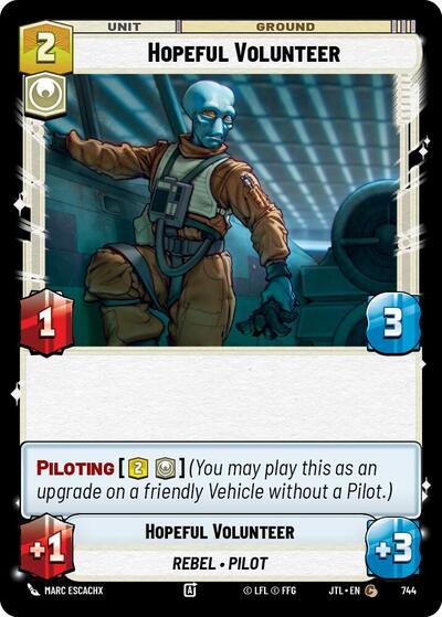 Hopeful Volunteer - 744 - Common (Foil) - Jump to Lightspeed
