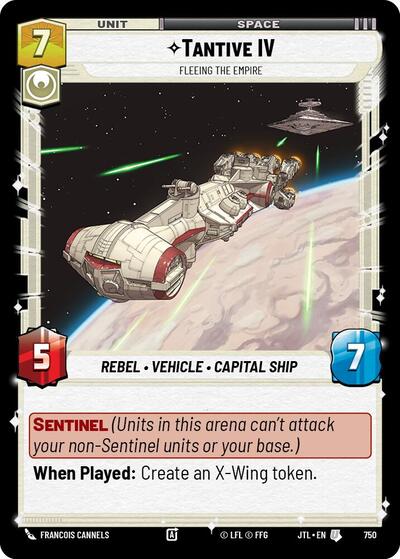 Tantive IV - Fleeing the Empire - 750 - Uncommon (Foil) - Jump to Lightspeed