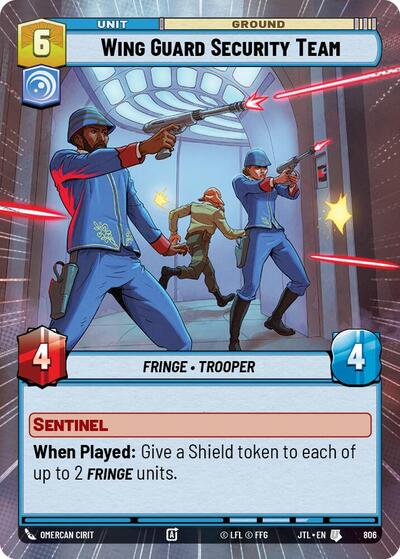 Wing Guard Security Team - 806 - Uncommon (Hyperspace Foil) - Jump to Lightspeed