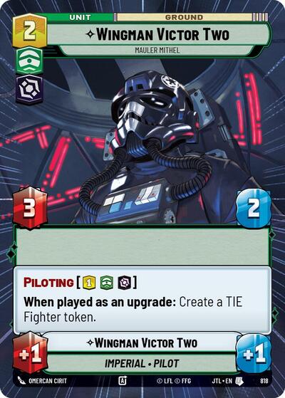Wingman Victor Two - Mauler Mithel - 818 - Uncommon (Hyperspace Foil) - Jump to Lightspeed