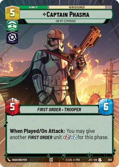 Captain Phasma - On My Command - 822 - Uncommon (Hyperspace Foil) - Jump to Lightspeed