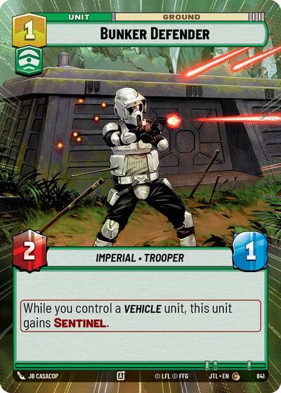 Bunker Defender - 841 - Common (Hyperspace Foil) - Jump to Lightspeed