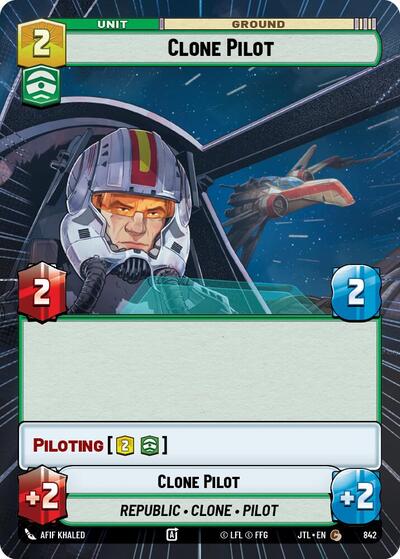 Clone Pilot - 842 - Common (Hyperspace Foil) - Jump to Lightspeed
