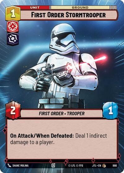 First Order Stormtrooper - 866 - Common (Hyperspace Foil) - Jump to Lightspeed