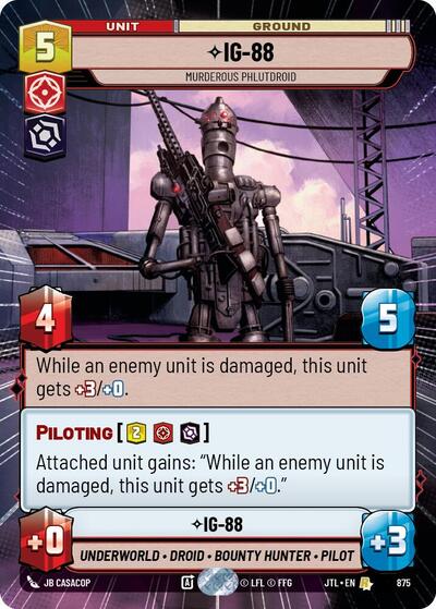 IG-88 - Murderous Phlutdroid - 875 - Rare (Hyperspace Foil) - Jump to Lightspeed