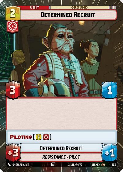 Determined Recruit - 893 - Common (Hyperspace Foil) - Jump to Lightspeed