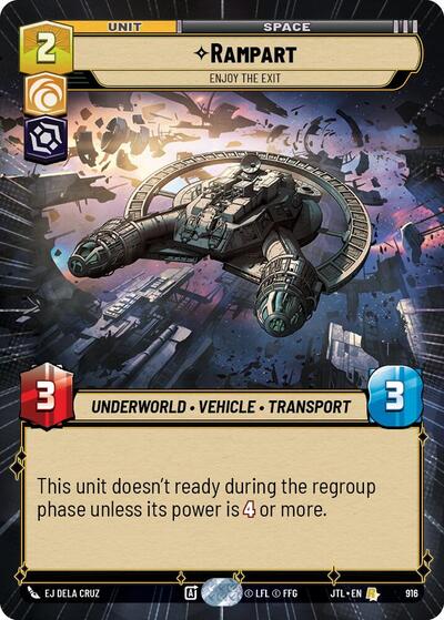 Rampart - Enjoy the Exit - 916 - Rare (Hyperspace Foil) - Jump to Lightspeed