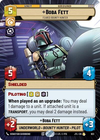 Boba Fett - Feared Bounty Hunter - 923 - Rare (Hyperspace Foil) - Jump to Lightspeed