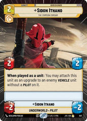 Sidon Ithano - The Crimson Corsair - 947 - Rare (Hyperspace Foil) - Jump to Lightspeed
