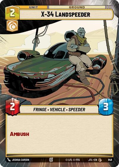 X-34 Landspeeder - 948 - Common (Hyperspace Foil) - Jump to Lightspeed