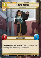 Rafa Martez - Shrewd Sister - 953 - Uncommon (Hyperspace Foil) - Jump to Lightspeed