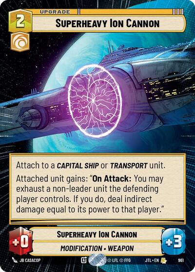 Superheavy Ion Cannon - 961 - Rare (Hyperspace Foil) - Jump to Lightspeed