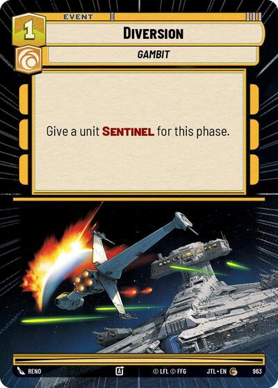 Diversion - 963 - Common (Hyperspace Foil) - Jump to Lightspeed