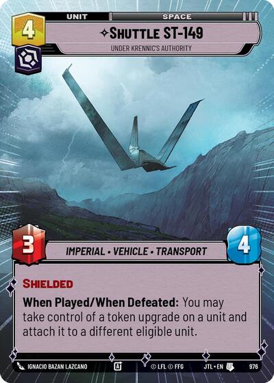 Shuttle ST-149 - Under Krennic's Authority - 976 - Uncommon (Hyperspace Foil) - Jump to Lightspeed
