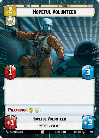 Hopeful Volunteer - 980 - Common (Hyperspace Foil) - Jump to Lightspeed