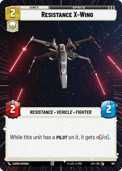 Resistance X-Wing - 981 - Common (Hyperspace Foil) - Jump to Lightspeed
