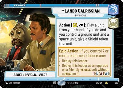 Lando Calrissian - Buying Time - 265 - Rare (Hyperspace) - Jump to Lightspeed