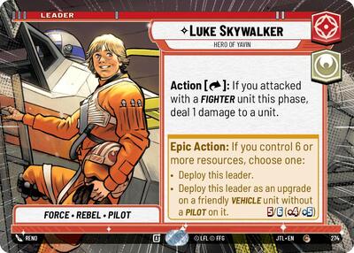 Luke Skywalker - Hero of Yavin - 274 - Common (Hyperspace) - Jump to Lightspeed