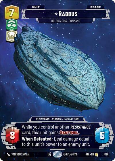 Raddus - Holdo's Final Command - 1028 - Rare (Prestige) - Jump to Lightspeed