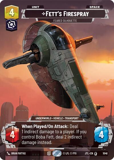 Fett's Firespray - Feared Silhouette - 1046 - Special (Prestige) - Jump to Lightspeed