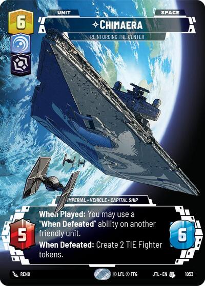 Chimaera - Reinforcing the Center - 1053 - Uncommon (Prestige Foil) - Jump to Lightspeed