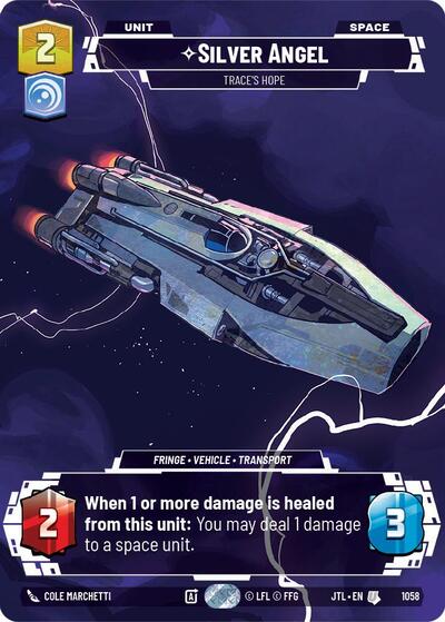 Silver Angel - Trace's Hope - 1058 - Uncommon (Prestige Foil) - Jump to Lightspeed