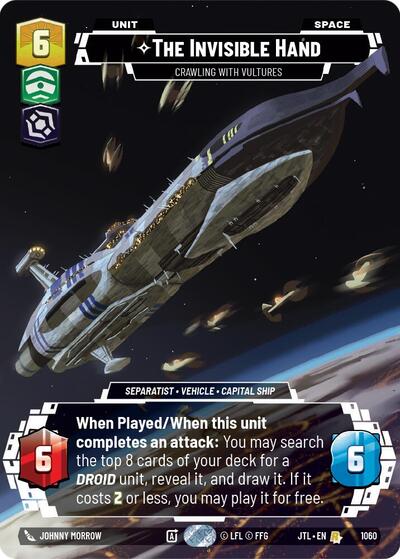 The Invisible Hand - Crawling With Vultures - 1060 - Rare (Prestige Foil) - Jump to Lightspeed