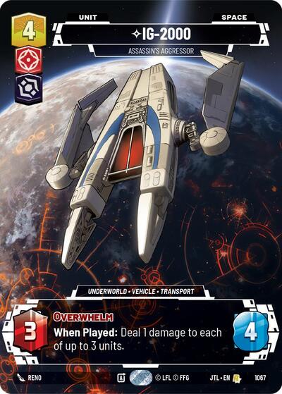 IG-2000 - Assassin's Aggressor - 1067 - Rare (Prestige Foil) - Jump to Lightspeed