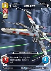 Red Five - Running the Trench - 1070 - Uncommon (Prestige Foil) - Jump to Lightspeed