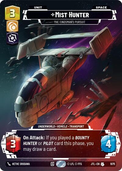 Mist Hunter - The Findsman's Pursuit - 1075 - Uncommon (Prestige Foil) - Jump to Lightspeed