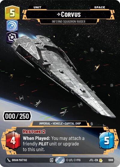 Corvus - Inferno Squadron Raider (Serialized) - 1088 - Rare - Jump to Lightspeed