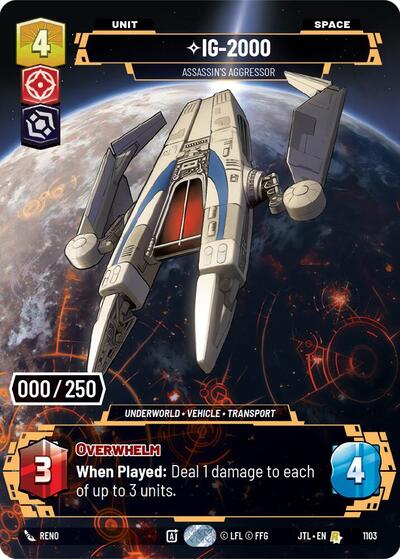 IG-2000 - Assassin's Aggressor (Serialized) - 1103 - Rare - Jump to Lightspeed