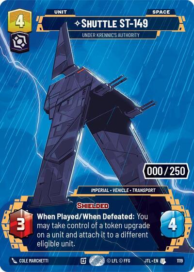 Shuttle ST-149 - Under Krennic's Authority (Serialized) - 1119 - Uncommon - Jump to Lightspeed