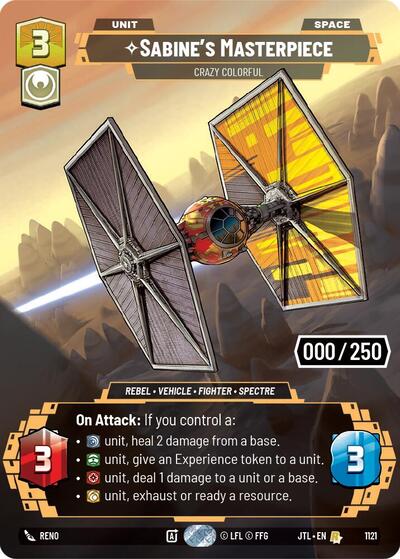 Sabine's Masterpiece - Crazy Colorful (Serialized) - 1121 - Rare - Jump to Lightspeed