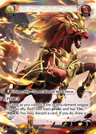 Red Hare, Unrivaled Stallion - 015 - Collector Super Rare - Abyssal Heaven Event Pack