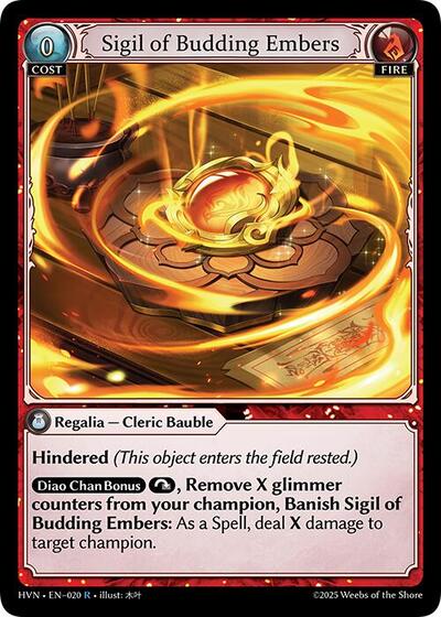 Sigil of Budding Embers - 020 - Rare - Abyssal Heaven