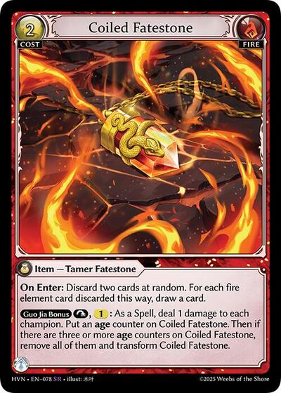 Coiled Fatestone // Serpentine Judicator - 078 - Super Rare - Abyssal Heaven