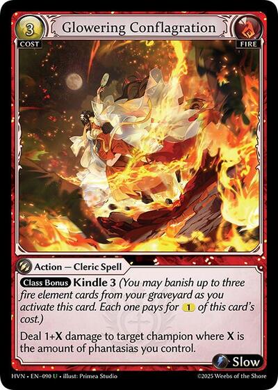 Glowering Conflagration - 090 - Uncommon - Abyssal Heaven