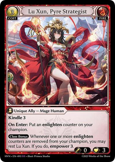 Lu Xun, Pyre Strategist - 093 - Super Rare - Abyssal Heaven